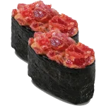 მაგურო გუნკანი (2 ნაჭერი) - თინუსი, ცხარე სოუსი, ტერიაკის სოუსი, ნორი, ბრინჯი და სეზამი